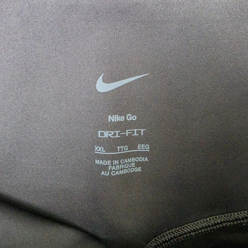 Nike Go Firm Support High Waisted Leggings Women's XXL Black Dri-FIT Cropped